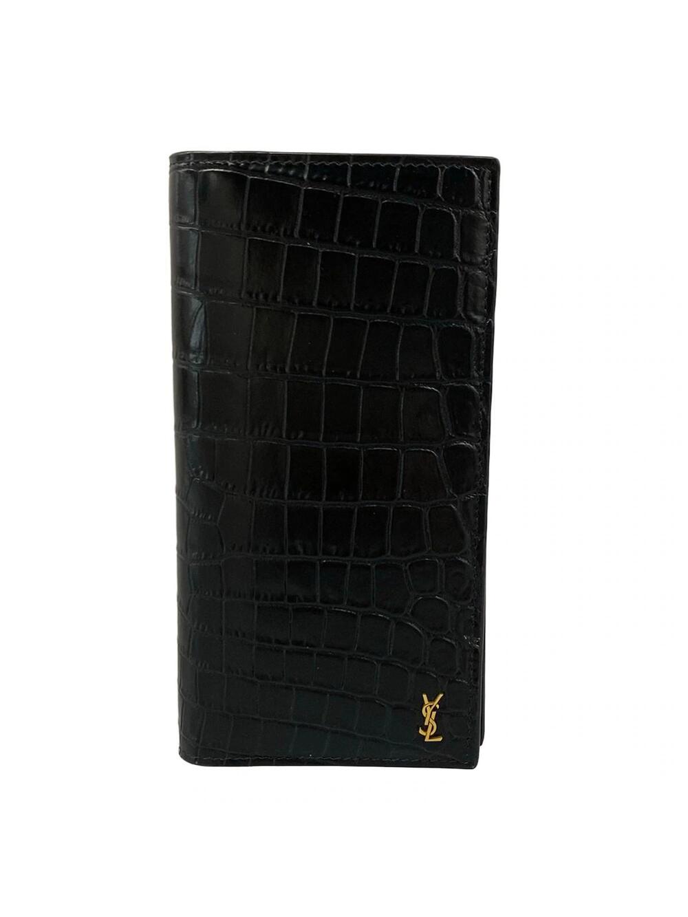 Saint Laurent Paris Black Leather Long #298347S59B